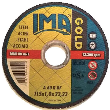 IMA ABRASIVI Disco gold 115x3,2x22 mm, per ferro