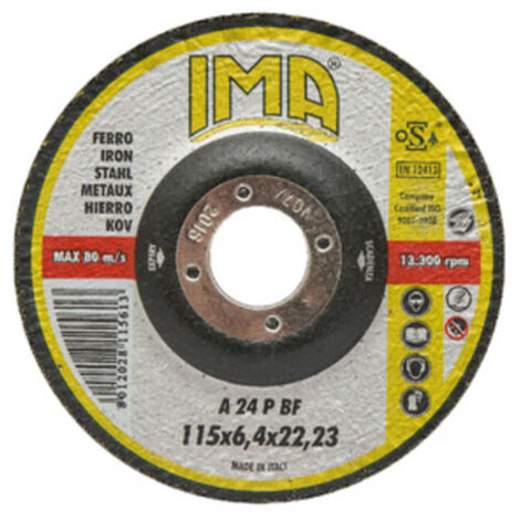 Ima mini disco per ferro metallo acciaio   115x6,4 mm mola abrasiva flex