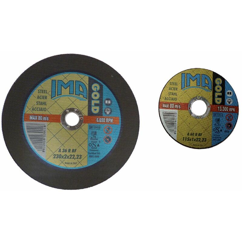 Image of Mini disco per ferro metallo acciaio 115x1 mm mola abrasiva flex - IMA