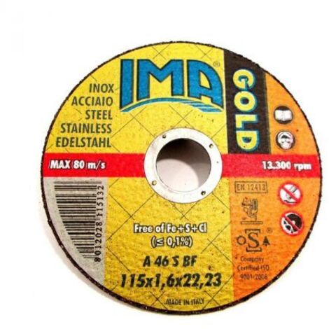 IMA MINIDISCO X INOX GOLD PIANO 115X1,6X22 IMA PZ 50,0