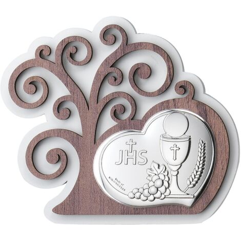 Image de la Sainte Communion, souvenir en argent de la première communion avec gravure Taille: 15x13 cm UGS : VLL331
