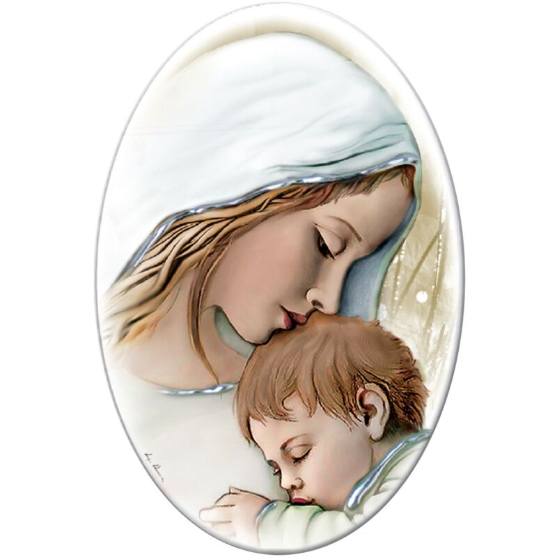 Image de la Vierge Marie peinte sur bois Taille: 10x15 cm UGS : ES0517642