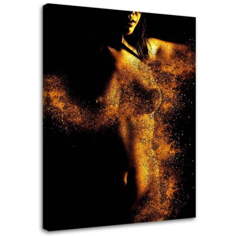Image sur toile, Femme à la poussière d'or - 70x100