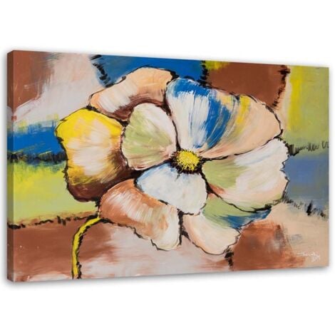 Image sur toile, Fleurs colorées - 120x80