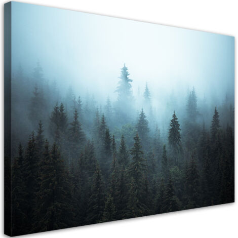 Image sur toile, Forêt dans le brouillard - 60x40