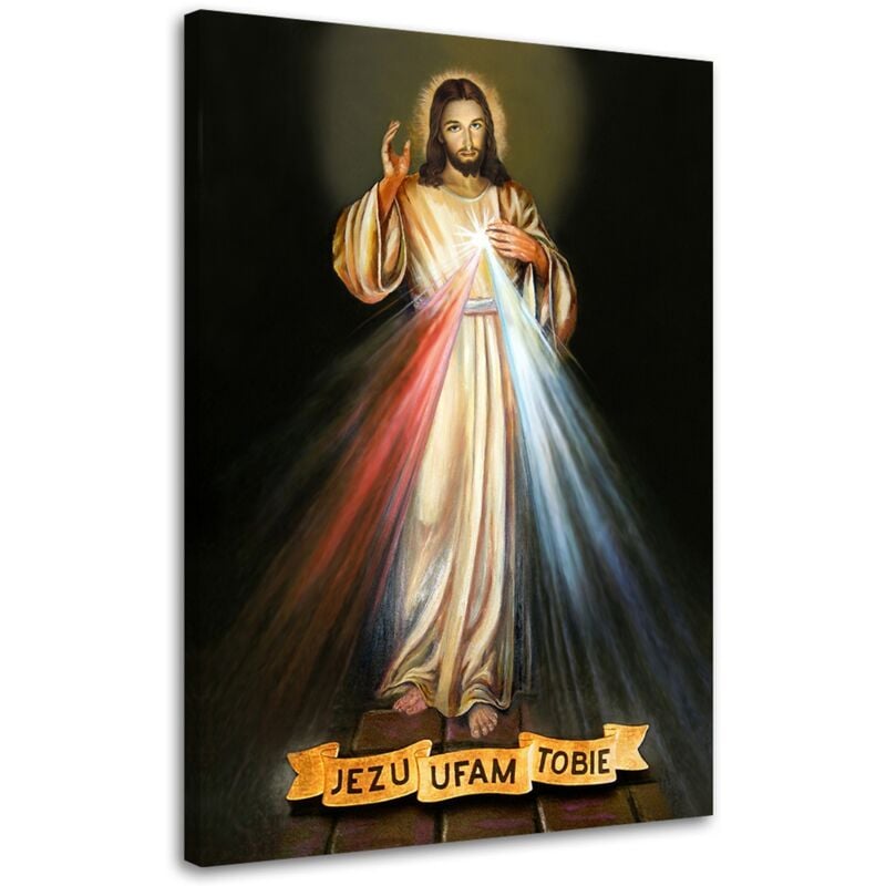 Image sur toile, Jésus, j'ai confiance en Toi - 40x60