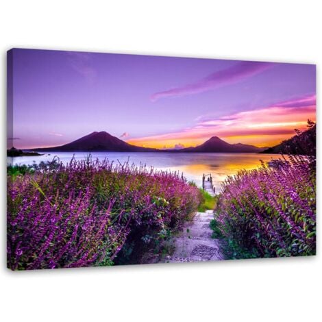 Image sur toile, Paradis violet - 120x80