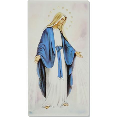 Imagen de Nuestra Señora Inmaculada pintada sobre madera  Tamaño: 9x18 cm  SKU: ESF189579