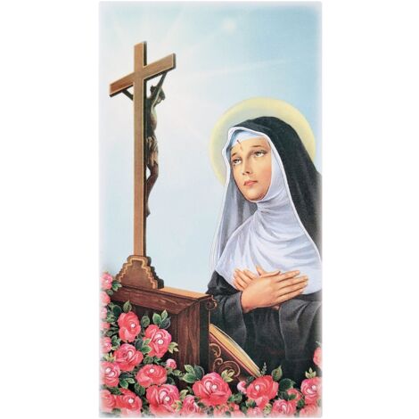 Imagen de Santo Rita pintada sobre madera  Tamaño: 9x18 cm  SKU: ESF189284