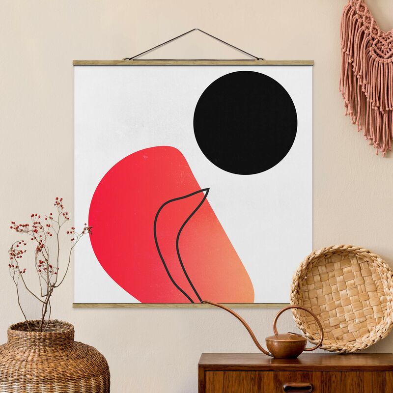 

Imagen de tela - Abstract Shapes - Black Sun - Cuadrado 1:1 Dimensión LxA: 80cm x 80cm