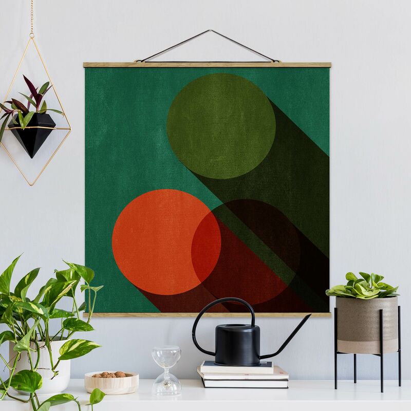 

Imagen de tela - Abstract Shapes - Circles In Green And Red - Cuadrado 1:1 Dimensión LxA: 50cm x 50cm