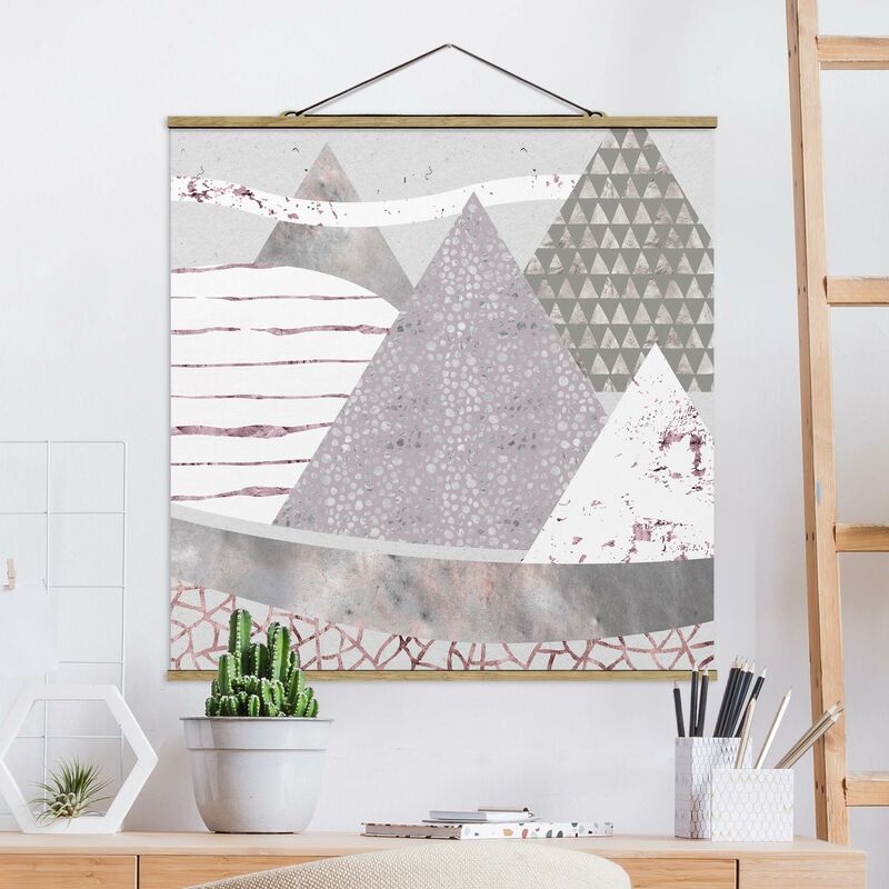 

Imagen de tela - Abstract Mountain Landscape Pastel Pattern - Cuadrado 1:1 Dimensión LxA: 35cm x 35cm
