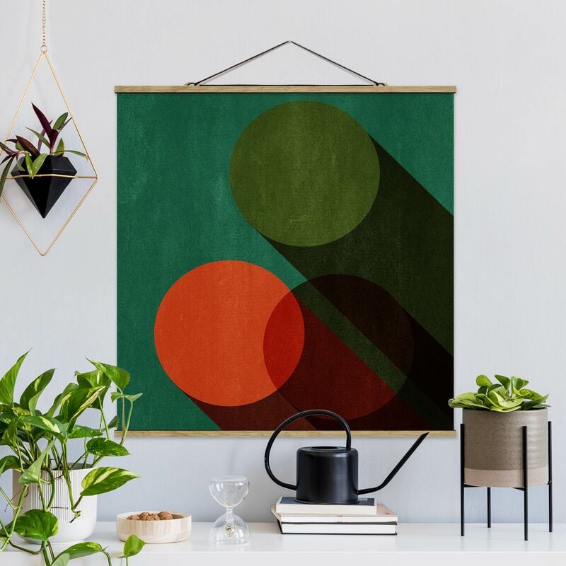 

Imagen de tela - Abstract Shapes - Circles In Green And Red - Cuadrado 1:1 Dimensión LxA: 35cm x 35cm