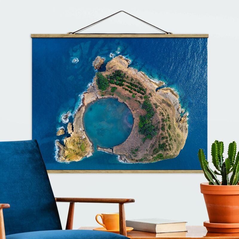 

Imagen de tela - Aerial View - The Island Of Vila Franca Do Campo - Apaisado 3:4 Dimensión LxA: 60cm x 80cm
