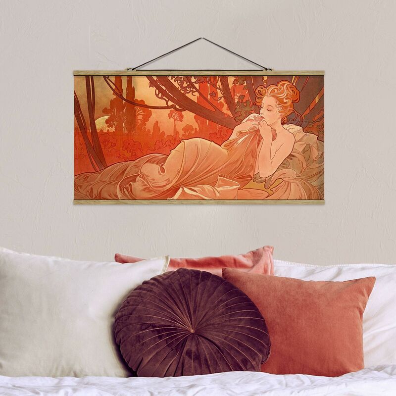 

Imagen de tela - Alfons Mucha - Dusk - Apaisado 1:2 Dimensión LxA: 40cm x 80cm