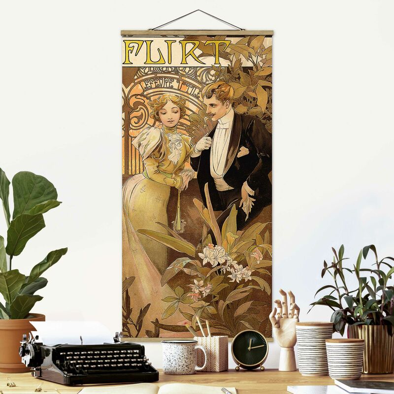 

Imagen de tela - Alfons Mucha - Advertising Poster For Flirt Biscuits - Alto 2:1 Dimensión LxA: 100cm x 50cm