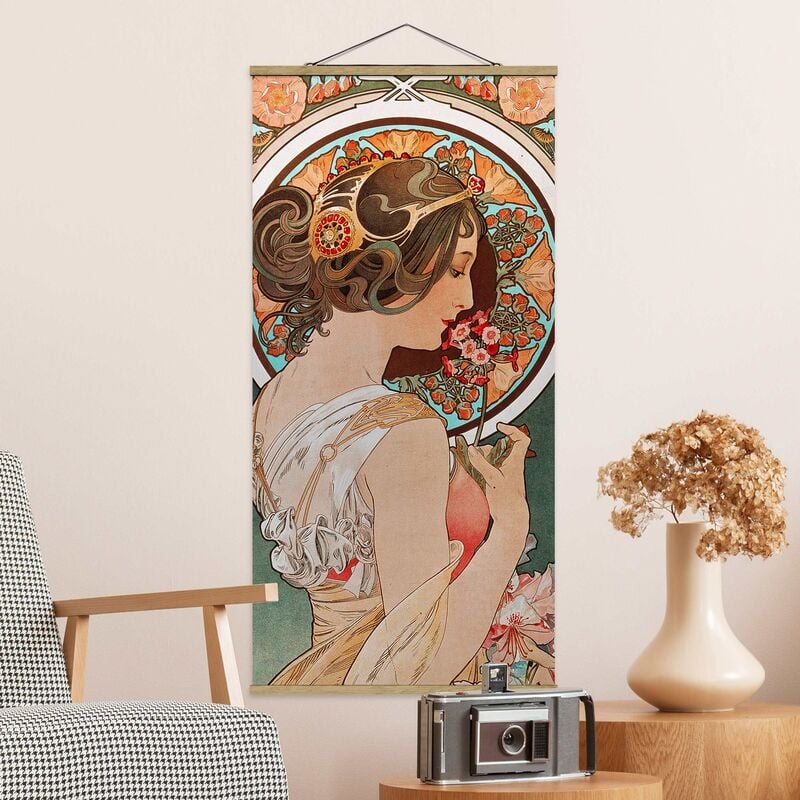 

Imagen de tela - Alfons Mucha - Primrose - Alto 2:1 Dimensión LxA: 100cm x 50cm