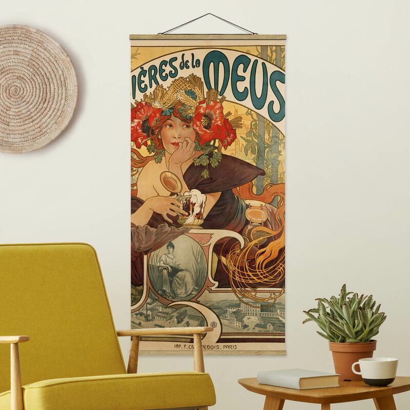 

Imagen de tela - Alfons Mucha - Poster For La Meuse Beer - Alto 2:1 Dimensión LxA: 70cm x 35cm