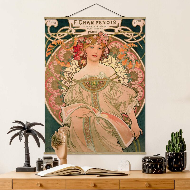 

Imagen de tela - Alfons Mucha - Poster For F. Champenois - Alto 4:3 Dimensión LxA: 66.4cm x 50cm