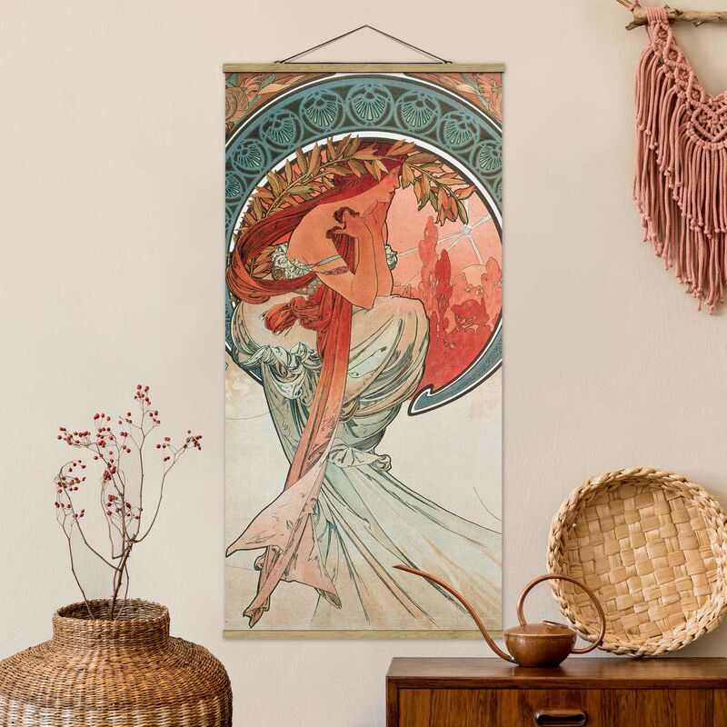 

Imagen de tela - Alfons Mucha - Four Arts - Poetry - Alto 2:1 Dimensión LxA: 100cm x 50cm