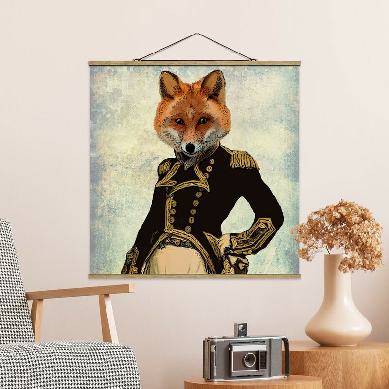 

Imagen de tela - Animal Portrait - Fox Admiral - Cuadrado 1:1 Dimensión LxA: 50cm x 50cm