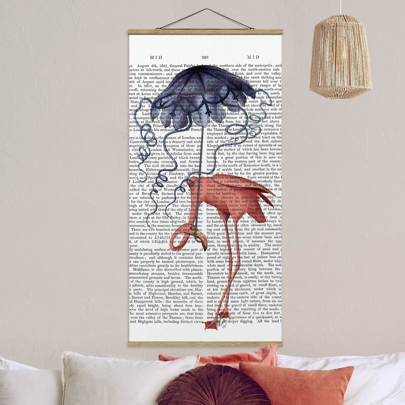 

Imagen de tela - Animal Reading - Flamingo With Umbrella - Alto 2:1 Dimensión LxA: 70cm x 35cm