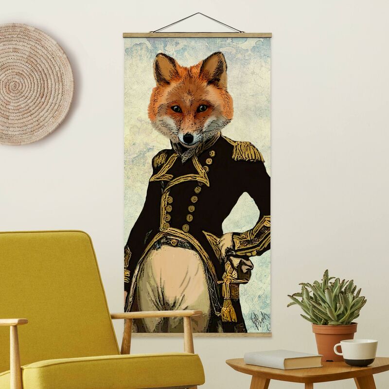 

Imagen de tela - Animal Portrait - Fox Admiral - Alto 2:1 Dimensión LxA: 100cm x 50cm