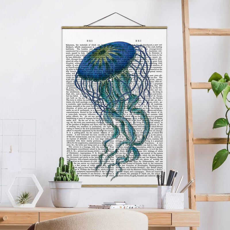 

Imagen de tela - Animal Reading - Jellyfish - Alto 3:2 Dimensión LxA: 150cm x 100cm