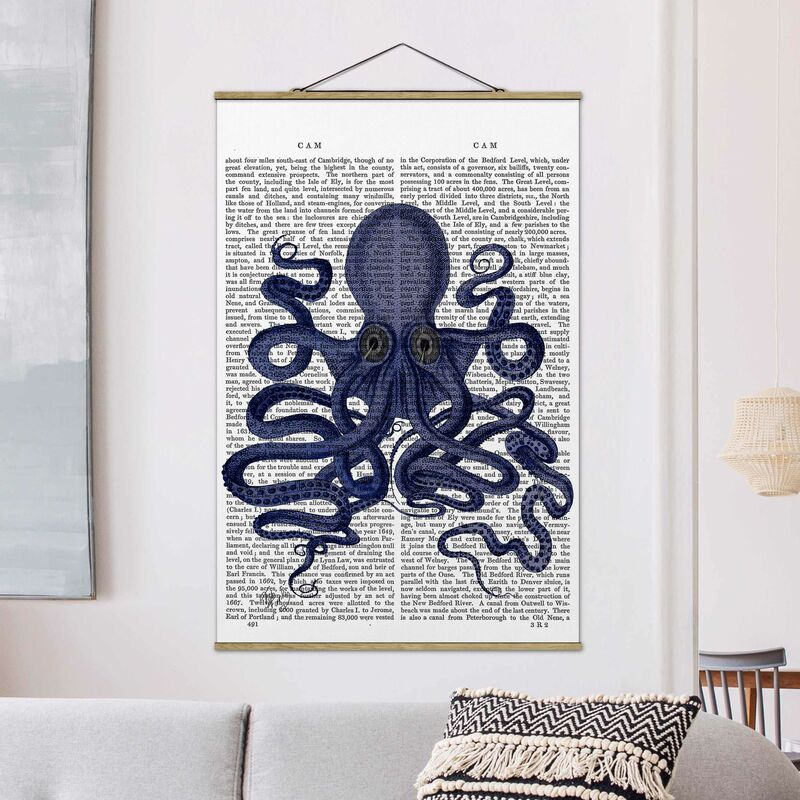 

Imagen de tela - Animal Reading - Octopus - Alto 3:2 Dimensión LxA: 75cm x 50cm