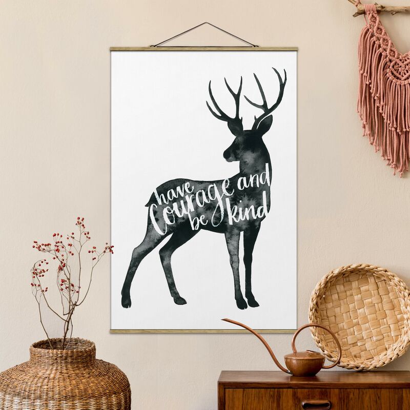 

Imagen de tela - Animals With Wisdom - Deer - Alto 3:2 Dimensión LxA: 120cm x 80cm