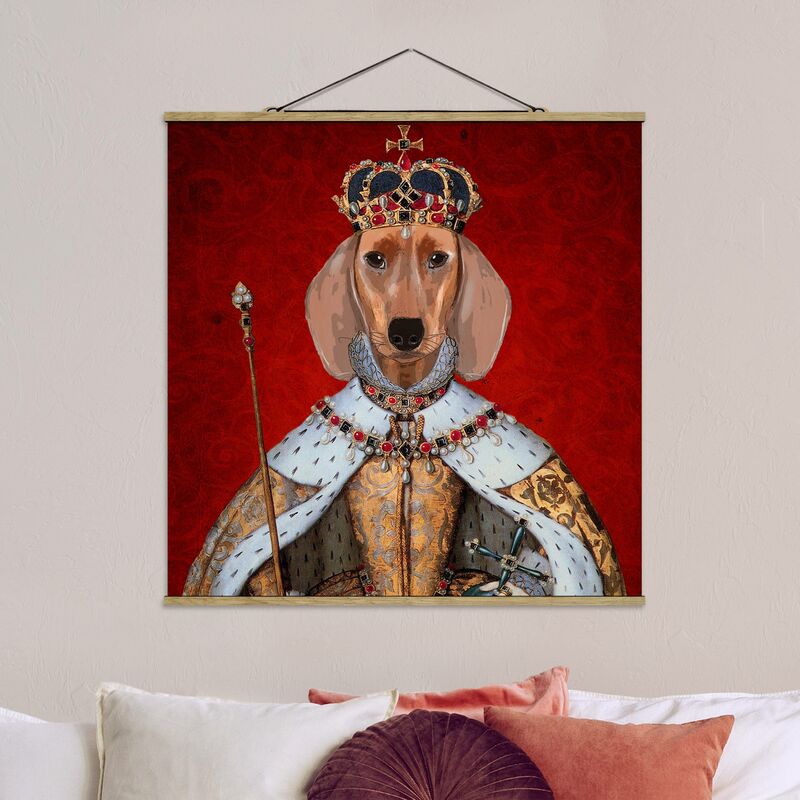 

Imagen de tela - Animal Portrait - Dachshund Queen - Cuadrado 1:1 Dimensión LxA: 50cm x 50cm