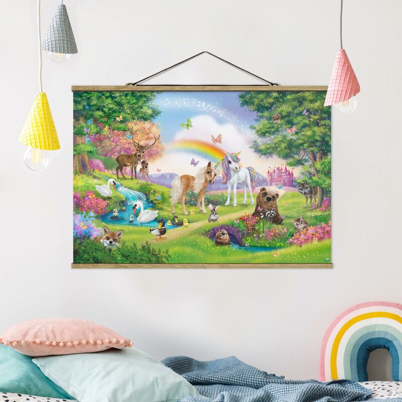 

Imagen de tela - Animal Club International - Enchanted Forest With Unicorn - Apaisado 2:3 Dimensión LxA: 33.5cm x 50cm