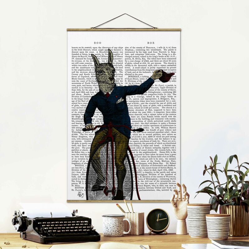 

Imagen de tela - Animal Reading - Lama On Bike - Alto 3:2 Dimensión LxA: 120cm x 80cm