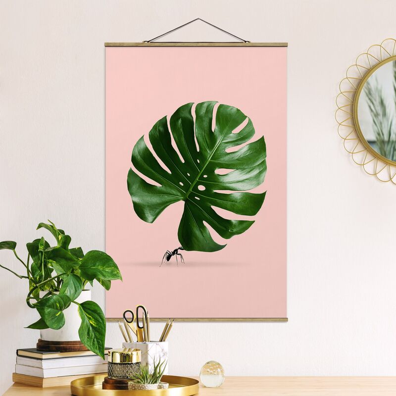 

Imagen de tela - Ant With Leaf Monstera - Alto 3:2 Dimensión LxA: 150cm x 100cm