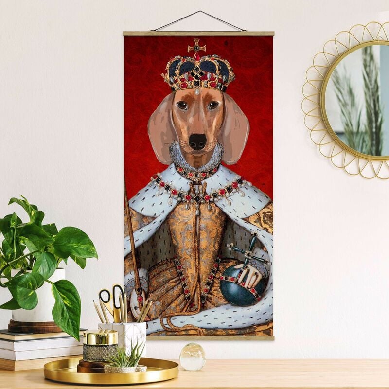 

Imagen de tela - Animal Portrait - Dachshund Queen - Alto 2:1 Dimensión LxA: 100cm x 50cm
