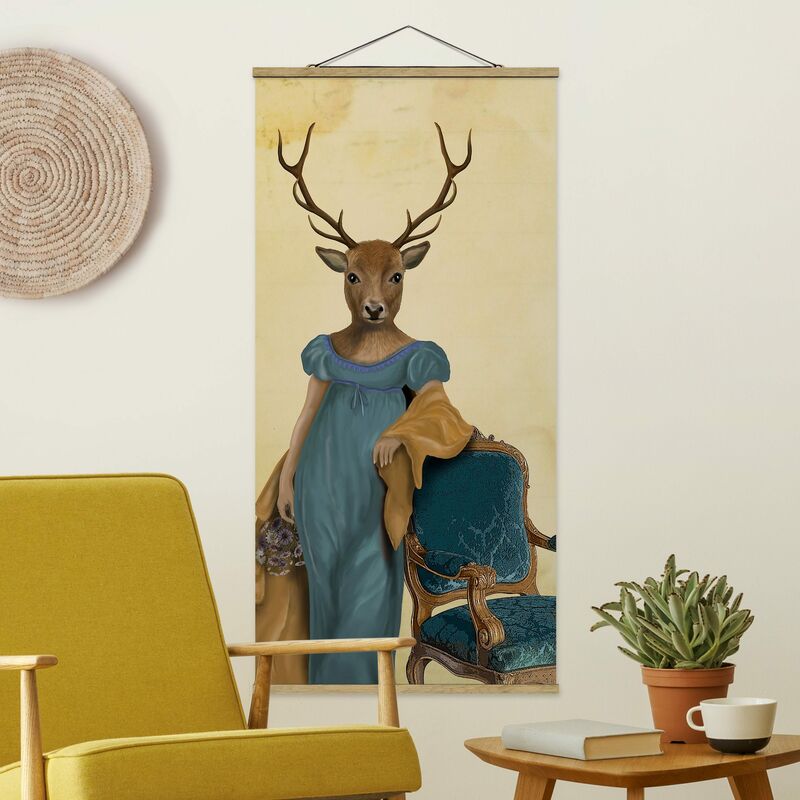 

Imagen de tela - Animal Portrait - Deer Lady - Alto 2:1 Dimensión LxA: 100cm x 50cm
