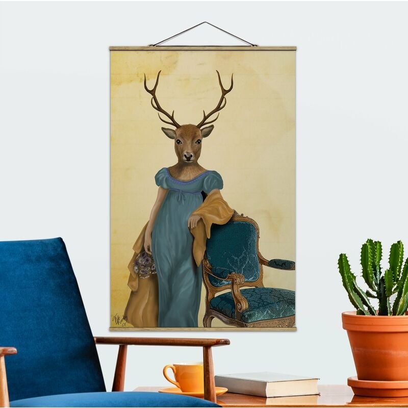 

Imagen de tela - Animal Portrait - Deer Lady - Alto 3:2 Dimensión LxA: 150cm x 100cm