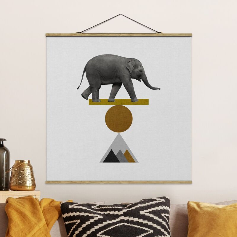 

Imagen de tela - Art Of Balance Elephant - Cuadrado 1:1 Dimensión LxA: 100cm x 100cm