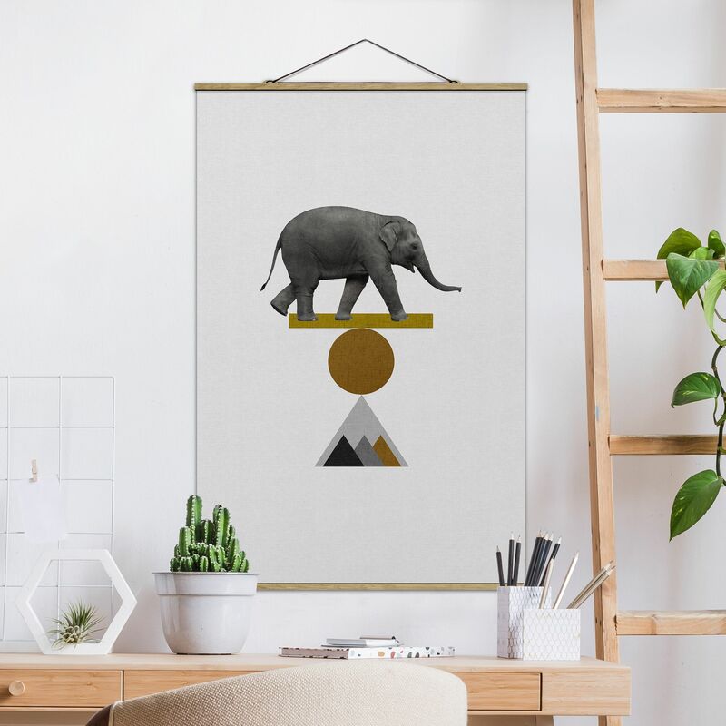 

Imagen de tela - Art Of Balance Elephant - Alto 3:2 Dimensión LxA: 75cm x 50cm