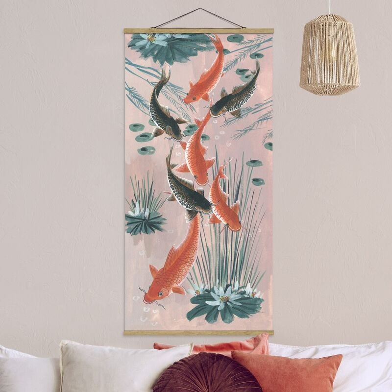 

Imagen de tela - Asian Art Kois In The Pond I - Alto 2:1 Dimensión LxA: 70cm x 35cm