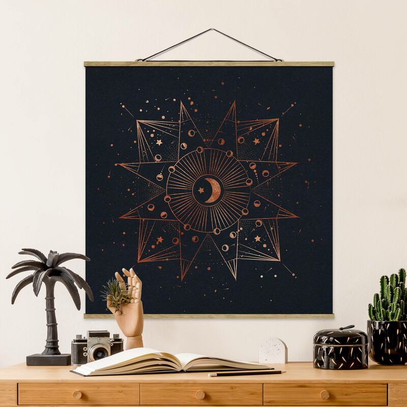 

Imagen de tela - Astrology Lunar Magic Blue Gold - Cuadrado 1:1 Dimensión LxA: 35cm x 35cm