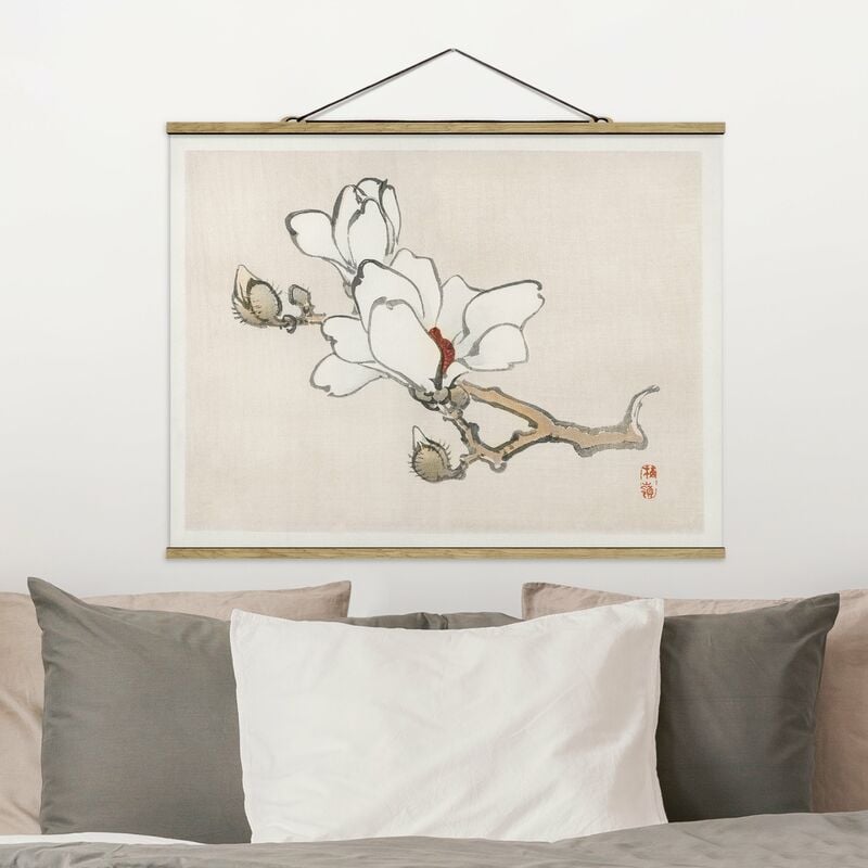 

Imagen de tela - Asian Vintage Drawing White Magnolia - Apaisado 3:4 Dimensión LxA: 75cm x 100cm