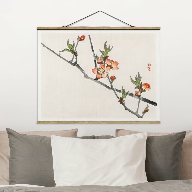

Imagen de tela - Asian Vintage Drawing Cherry Blossom Branch - Apaisado 3:4 Dimensión LxA: 37.5cm x 50cm