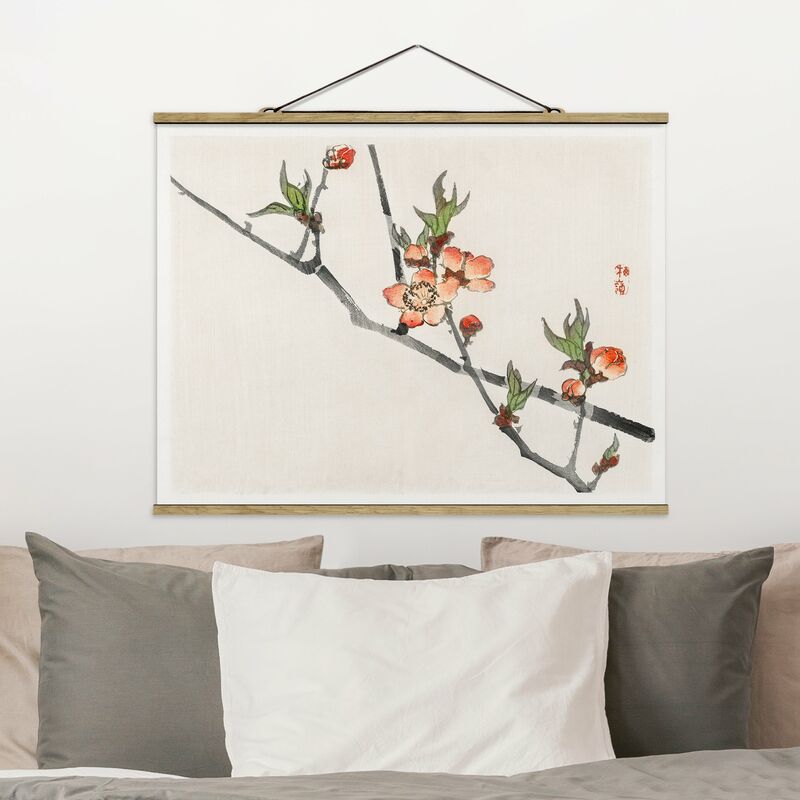 

Imagen de tela - Asian Vintage Drawing Cherry Blossom Branch - Apaisado 3:4 Dimensión LxA: 60cm x 80cm