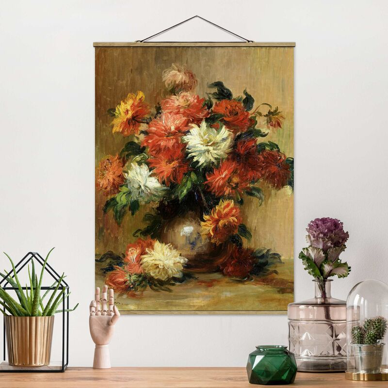 

Imagen de tela - Auguste Renoir - Still Life With Dahlias - Alto 4:3 Dimensión LxA: 46.5cm x 35cm