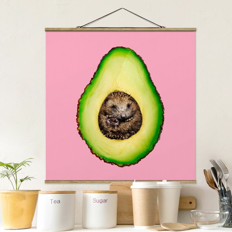 

Imagen de tela - Avocado With Hedgehog - Cuadrado 1:1 Dimensión LxA: 50cm x 50cm