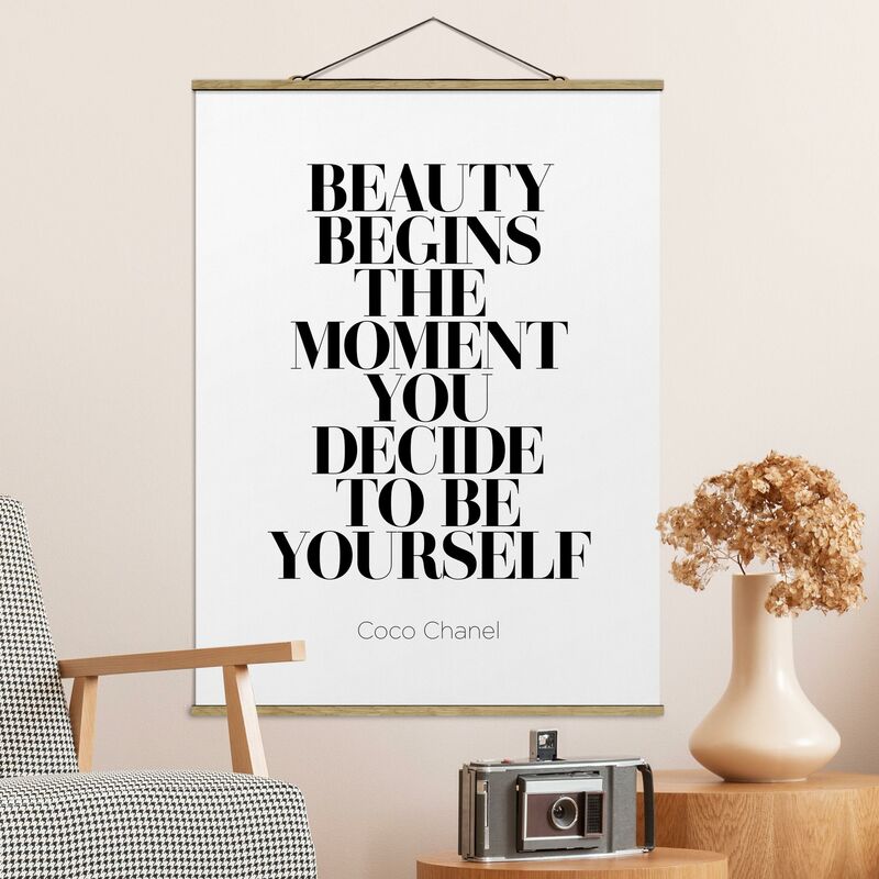 

Imagen de tela - Be Yourself Coco Chanel - Alto 4:3 Dimensión LxA: 133.5cm x 100cm