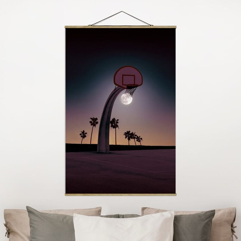 

Imagen de tela - Basketball With Moon - Alto 3:2 Dimensión LxA: 75cm x 50cm