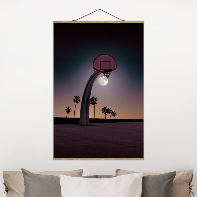 

Imagen de tela - Basketball With Moon - Alto 3:2 Dimensión LxA: 52.5cm x 35cm