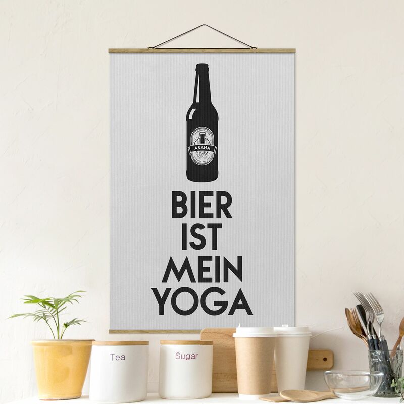 

Imagen de tela - Beer Is My Yoga - Alto 3:2 Dimensión LxA: 120cm x 80cm